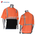 China New Mens Hi Vis Crew Neck camiseta de seguridad amarilla y negra ANSI Class 2 wearwear de manga corta reflectiva ALTA VISIBILIDAD